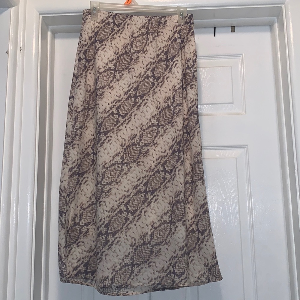 Animal print midi skirt